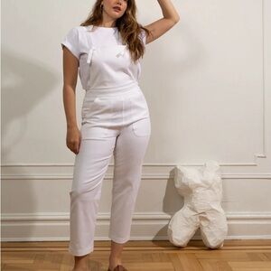 White linen overall